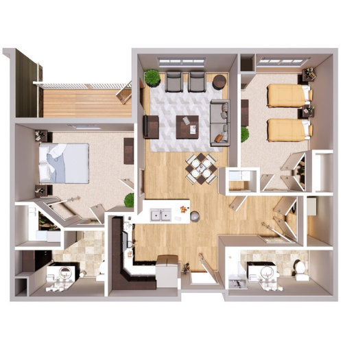 South Lyon Independent Senior Living Communities | Lockwood - Lyon_2BR